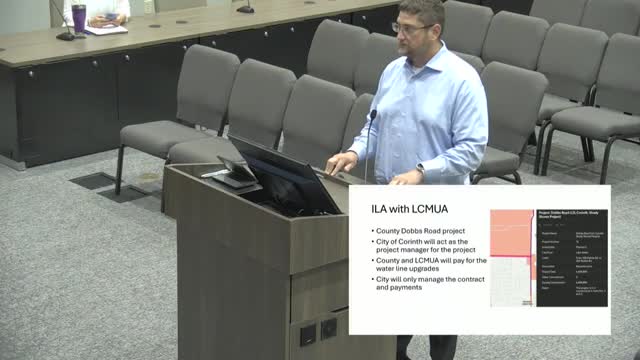 Council approves ILA to upsize waterline under Dobbs Road; city to act as project manager