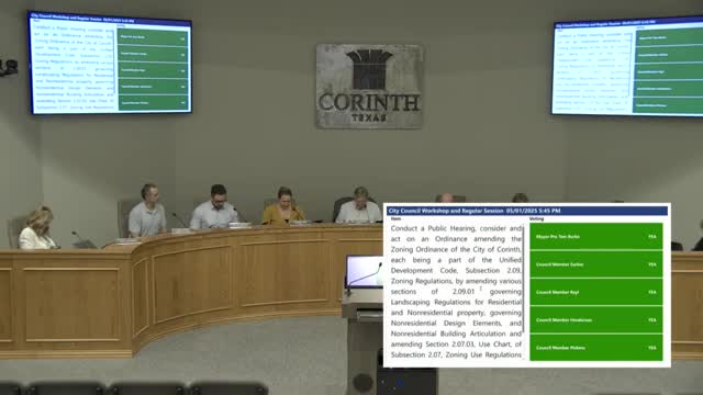 Council adopts Downtown Corinth Plan 2025 into city comprehensive plan