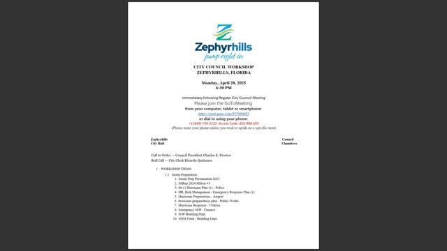 After Milton, Zephyrhills reviews storm response: food, generators, WebEOC and lift‑station fixes among lessons