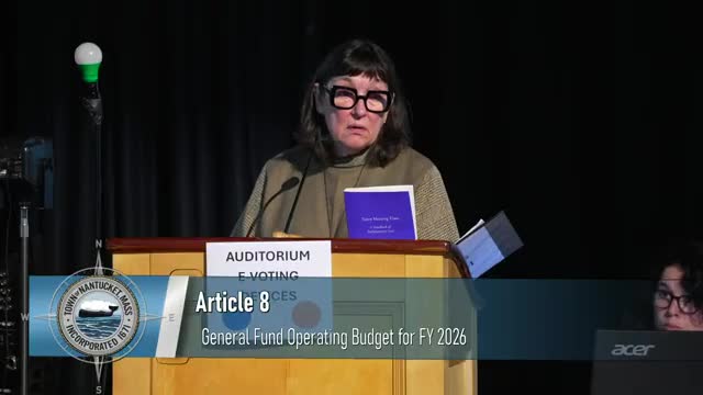 Town meeting approves operating budget including sizable funding for Affordable Housing Trust amid calls for transparency