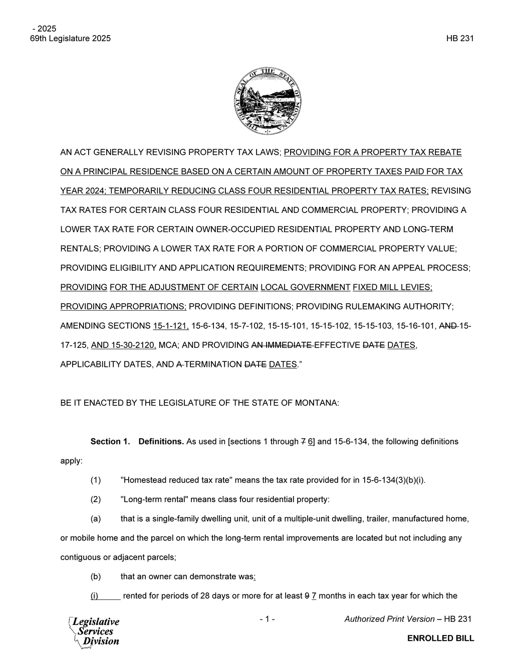 Montana Legislature approves property tax rebate and classification updates for 2024