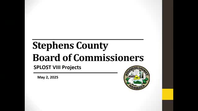Stephens County outlines SPLOST priorities, warns of delay for municipalities if intergovernmental agreement not reached