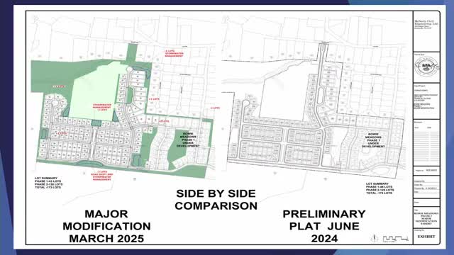 Mr. McNealy proposes Bowie Meadows access modification to enhance development plan