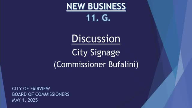 Commissioners discuss permanent signs and interactive zoning map as staff weigh costs and design