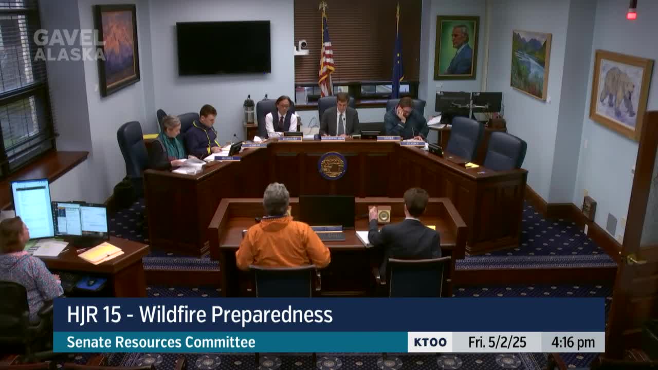 Senate Resources Committee forwards House joint resolution on wildfire preparedness after brief presentation