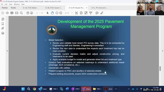 Town outlines infrastructure projects including Silver Hill improvements and Main Street upgrades
