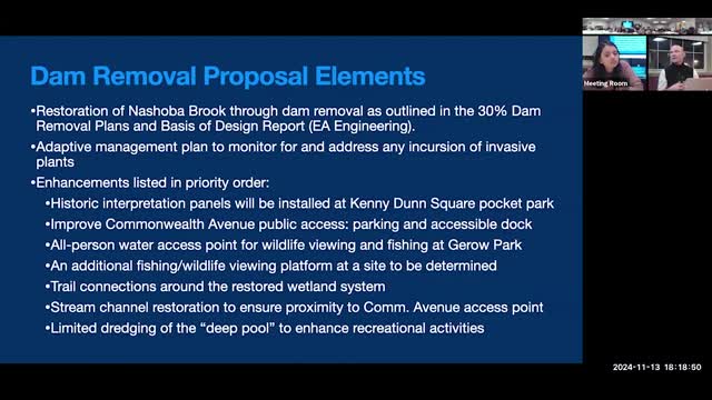 Concord committee prioritizes dam removal and wetland restoration projects