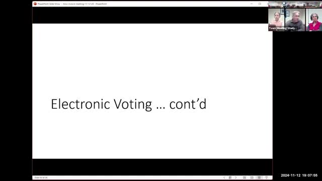 Concord committee debates effectiveness of electronic voting systems in town meetings