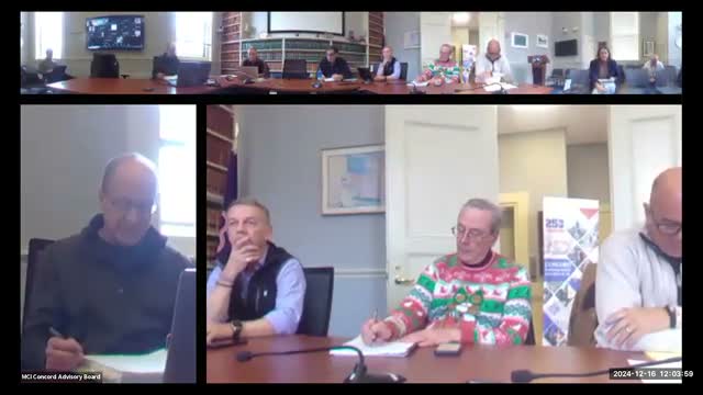 Concord advisory board raises planning allocation, keeps wastewater work central to MCI plan