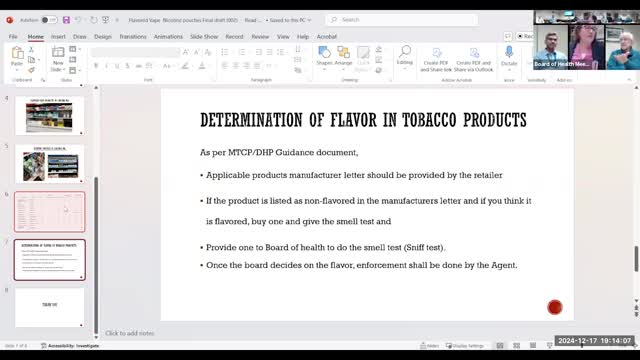 Local Board Evaluates Flavored Vape Products Amid Health Concerns