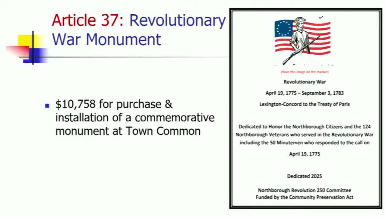 Town Common Memorial Area monument proposal passes by majority vote