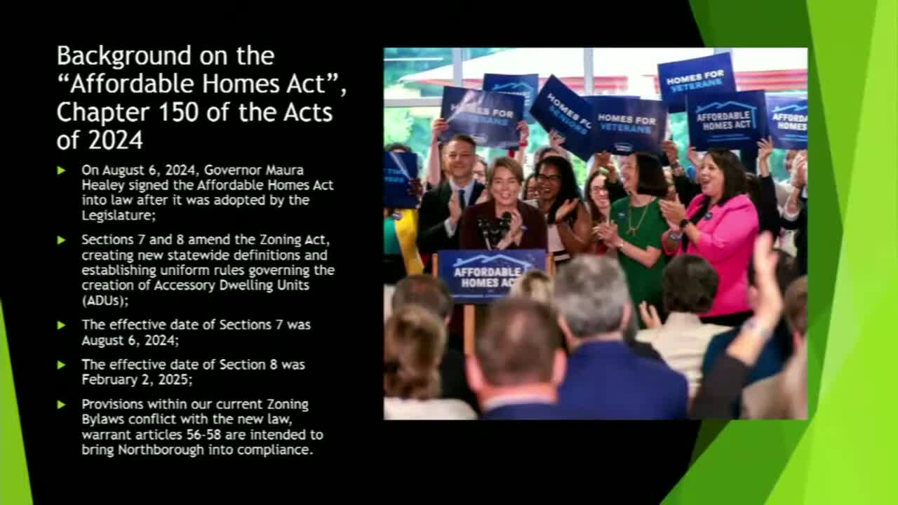 Northborough adopts regulations for accessory dwelling units following Affordable Homes Act