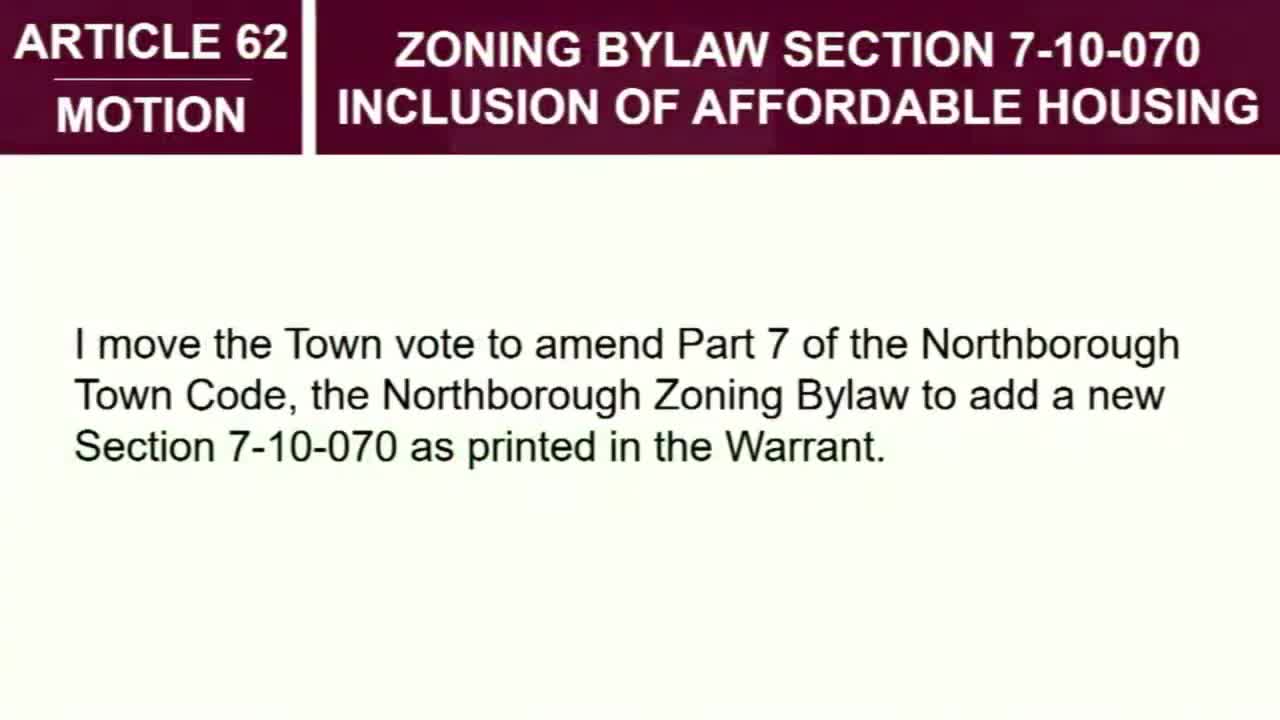 Northborough Town Meeting passes affordable housing amendment to safeguard zoning regulations