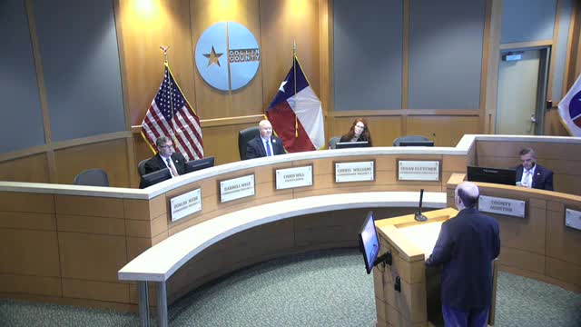 Commissioners Court approves consent items, confirms promotion in Road and Bridge; Healthcare Foundation and Toll Road Authority also approve consent agendas