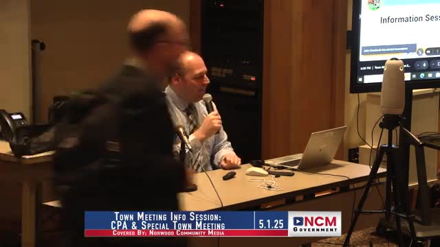 Norwood officials outline fiscal warrant articles including school reserves, technology and $3.7M water-tank authorization