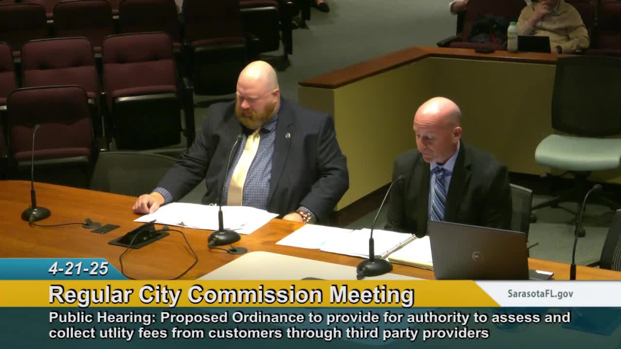Sarasota Commission moves toward potential credit card fee changes for utility payments