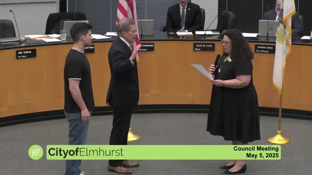 Elmhurst mayor takes oath of office with family and supporters present