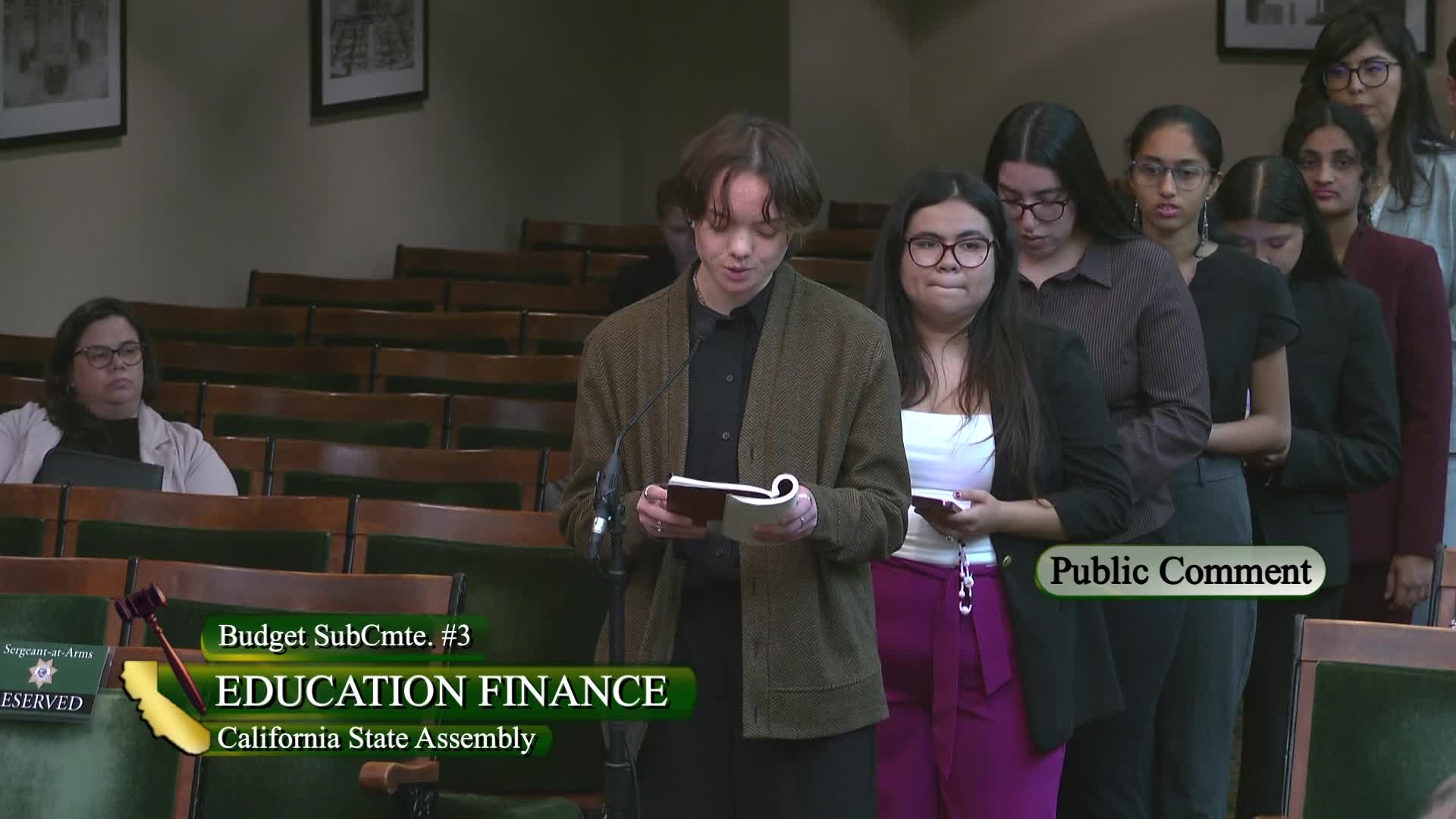 Students press Assembly subcommittee to restore CalFood funding to $60 million annually