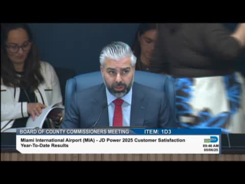 Commissioner Hardiman questions airport contract extensions during board meeting