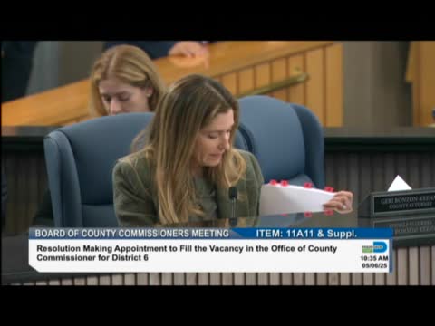County Commission fills District 6 vacancy with Natalie Orbis after Cabrera's departure