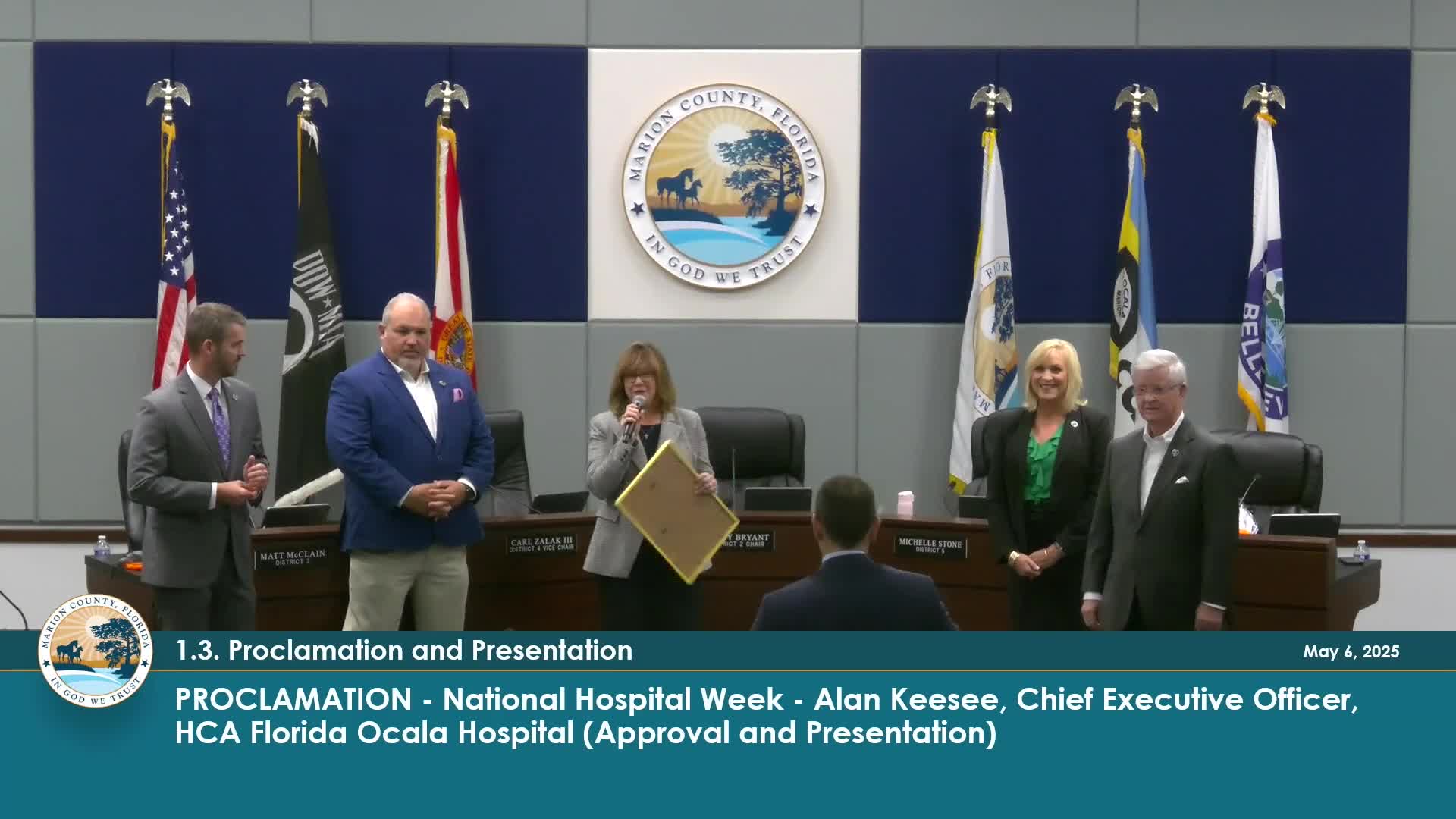 Marion County Commissioners proclaim May 2025 National Nurses Week and National Hospital Week