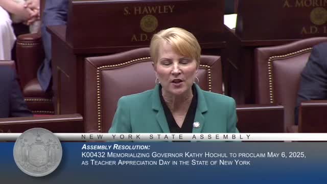 New York Assembly honors teachers and proposes Nurses Week resolution