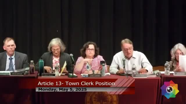 Millis Town Meeting votes to transition town clerk from elected to appointed position