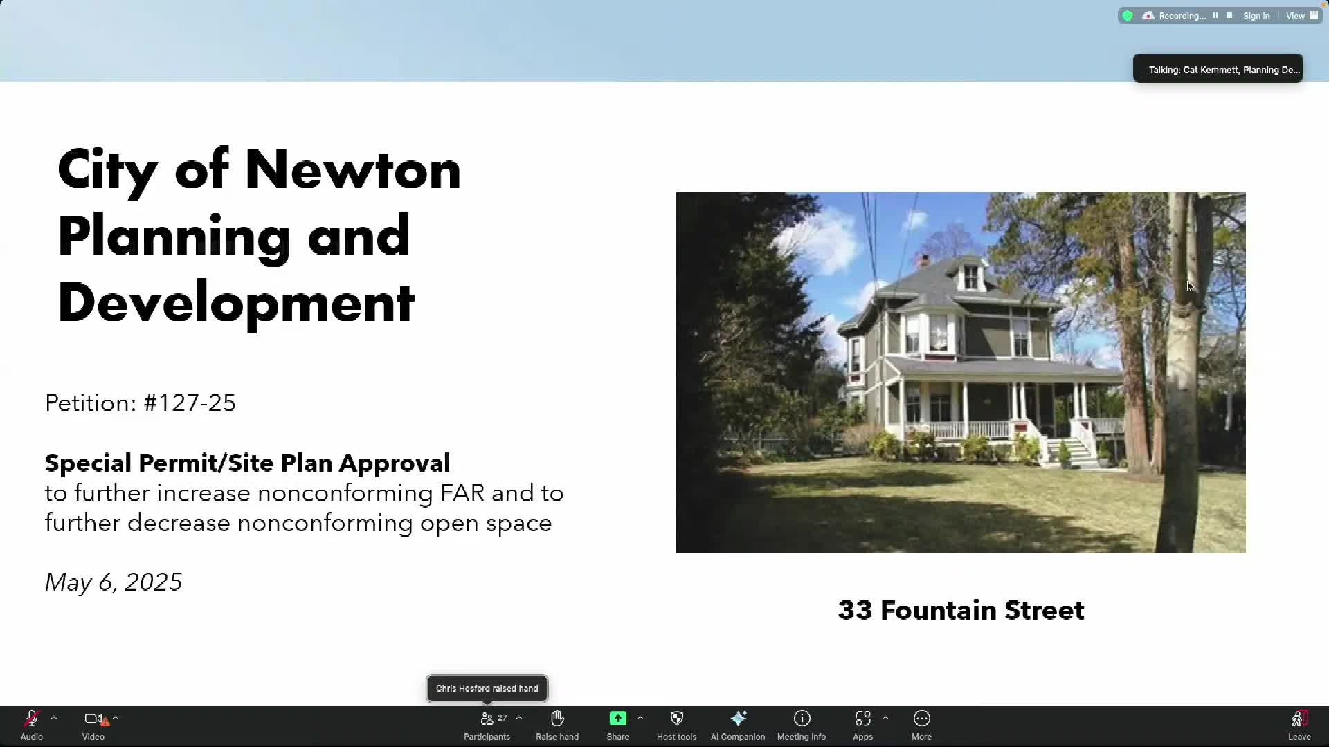 West Newton Council evaluates special permit for 33 Fulton Street residential expansion