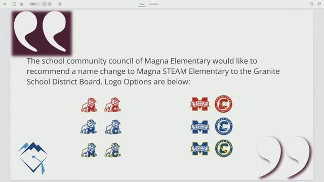 Magna School Board discusses rebranding names including Steam Academy and Elementary