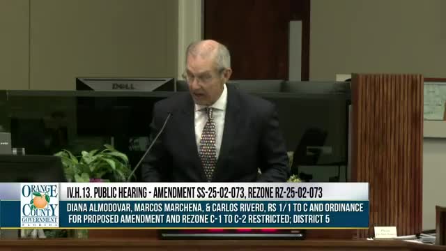 Orange County commissioners deny commercial zoning request at public hearing