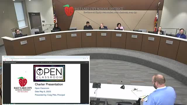Open Classroom presents academic growth and community engagement at Salt Lake City School Board meeting