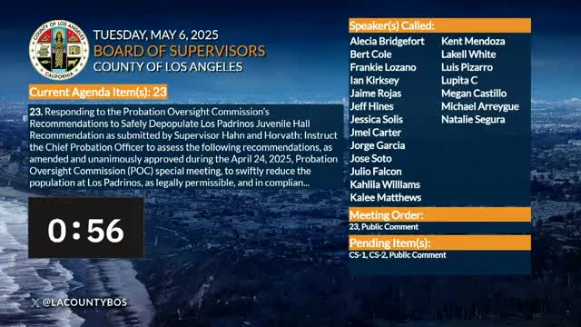 Board approves Probation Oversight Commission recommendations for Los Padrinos youth