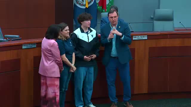 John Champ High School celebrates state championship victory with team and coaches
