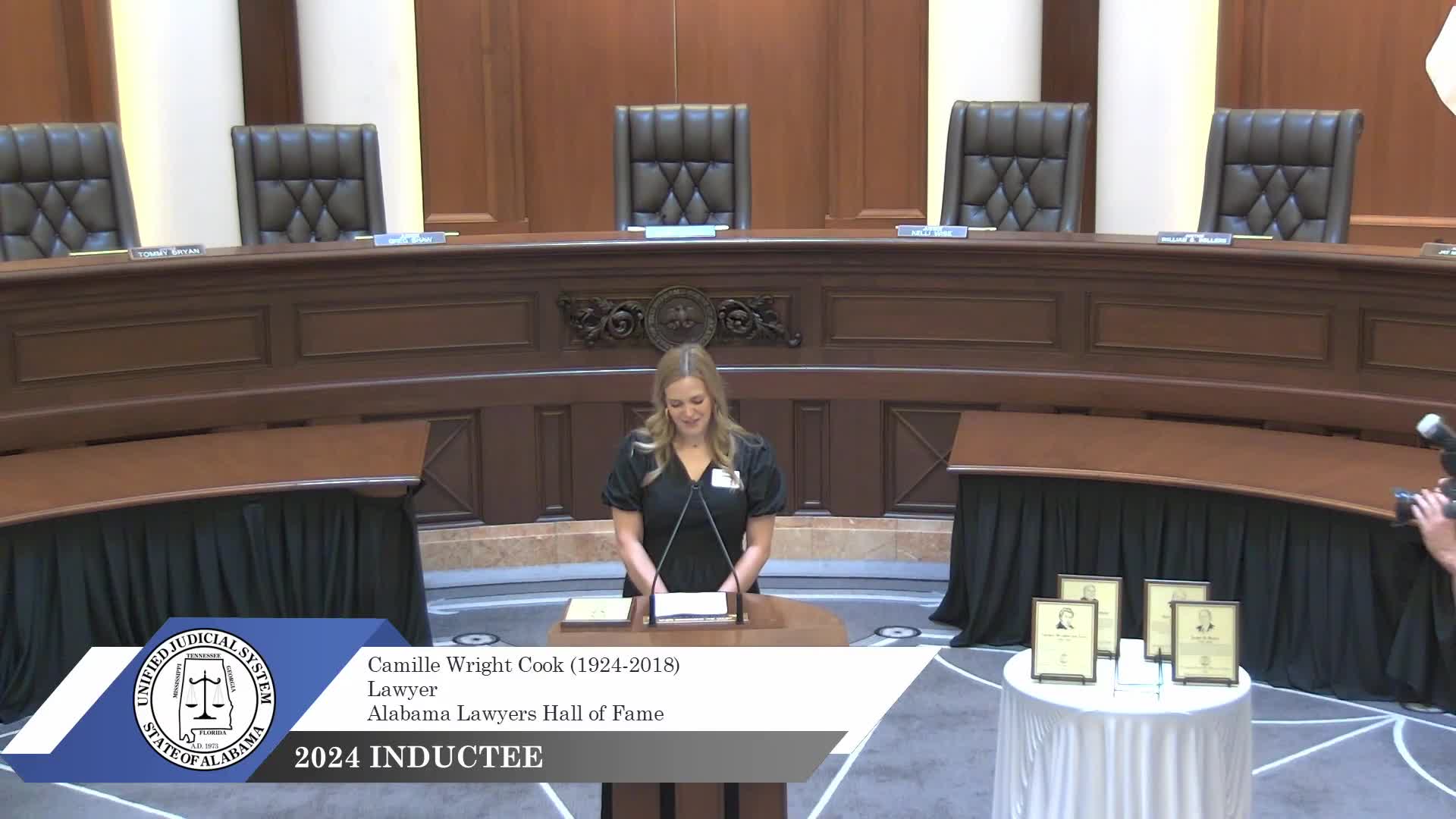 Camille Cook honored for pioneering role in Alabama law as first female faculty tenure