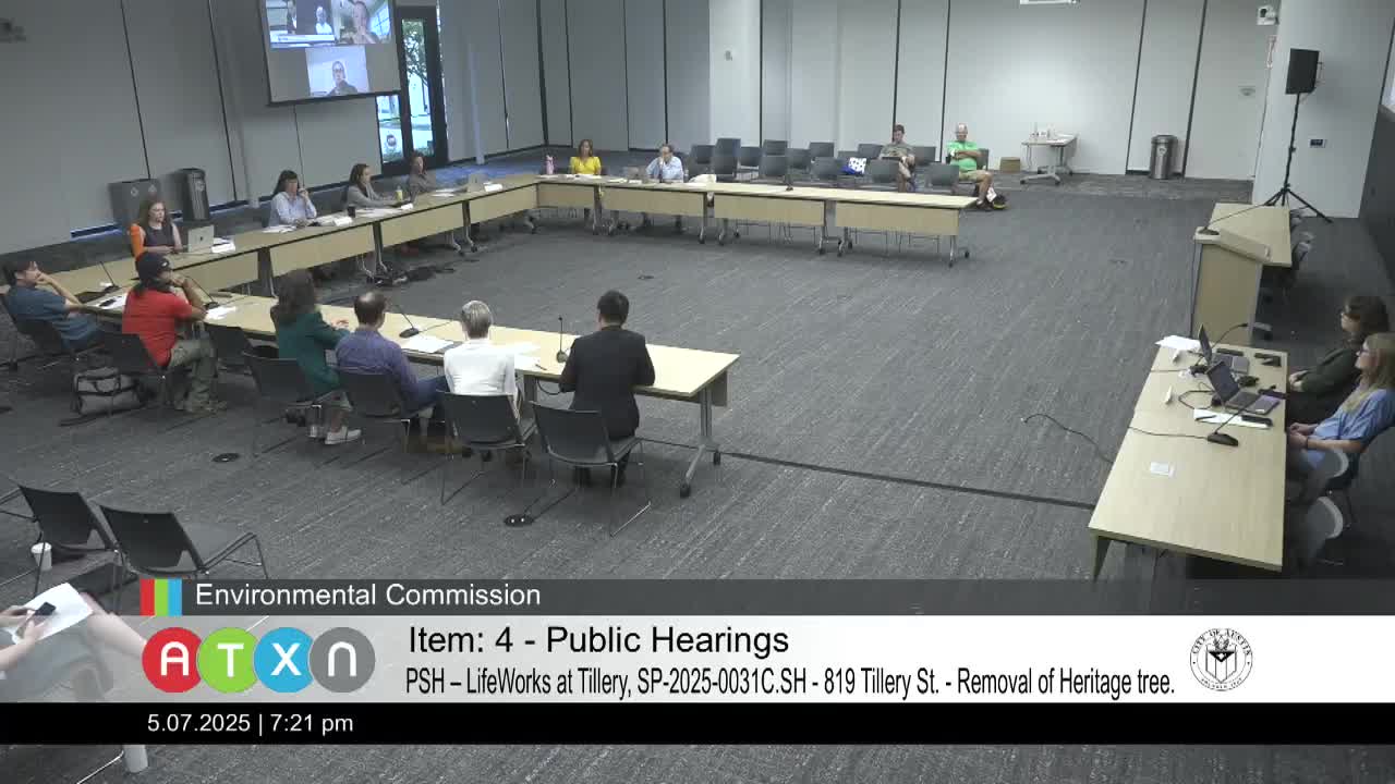 Austin commission debates tree removal for affordable housing development