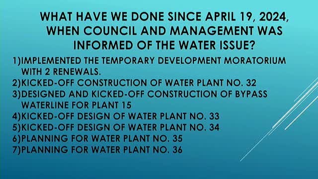 Conroe City Council discusses water capacity challenges and potential moratorium