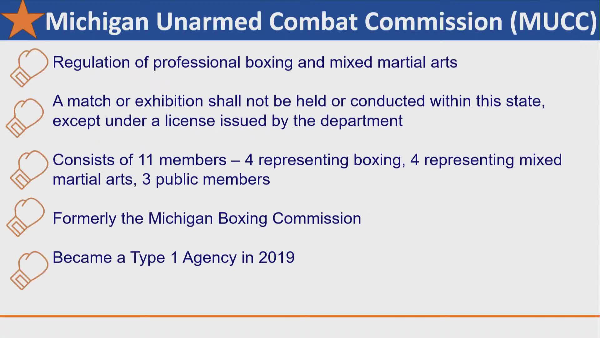 Michigan Unarmed Combat Commission implements new certification for event officials' safety