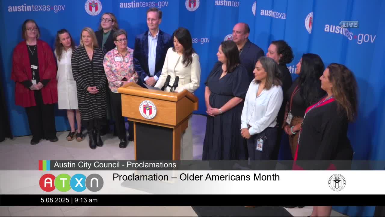 Austin Celebrates Older Americans Month with Town Hall and Proclamation