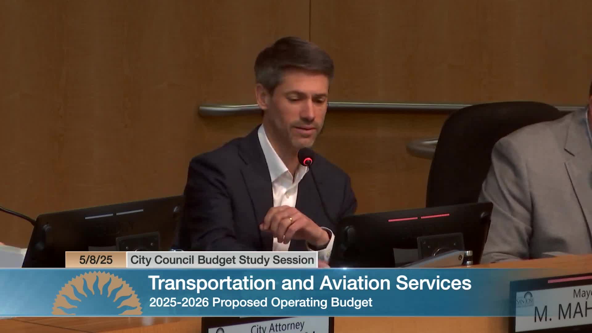 San Jose council hears budget update; $8.5 million speed‑camera grant frozen, pavement funding faces cliff