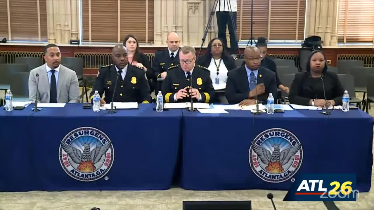 Atlanta Police Department reports crime reduction and budget improvements at council meeting