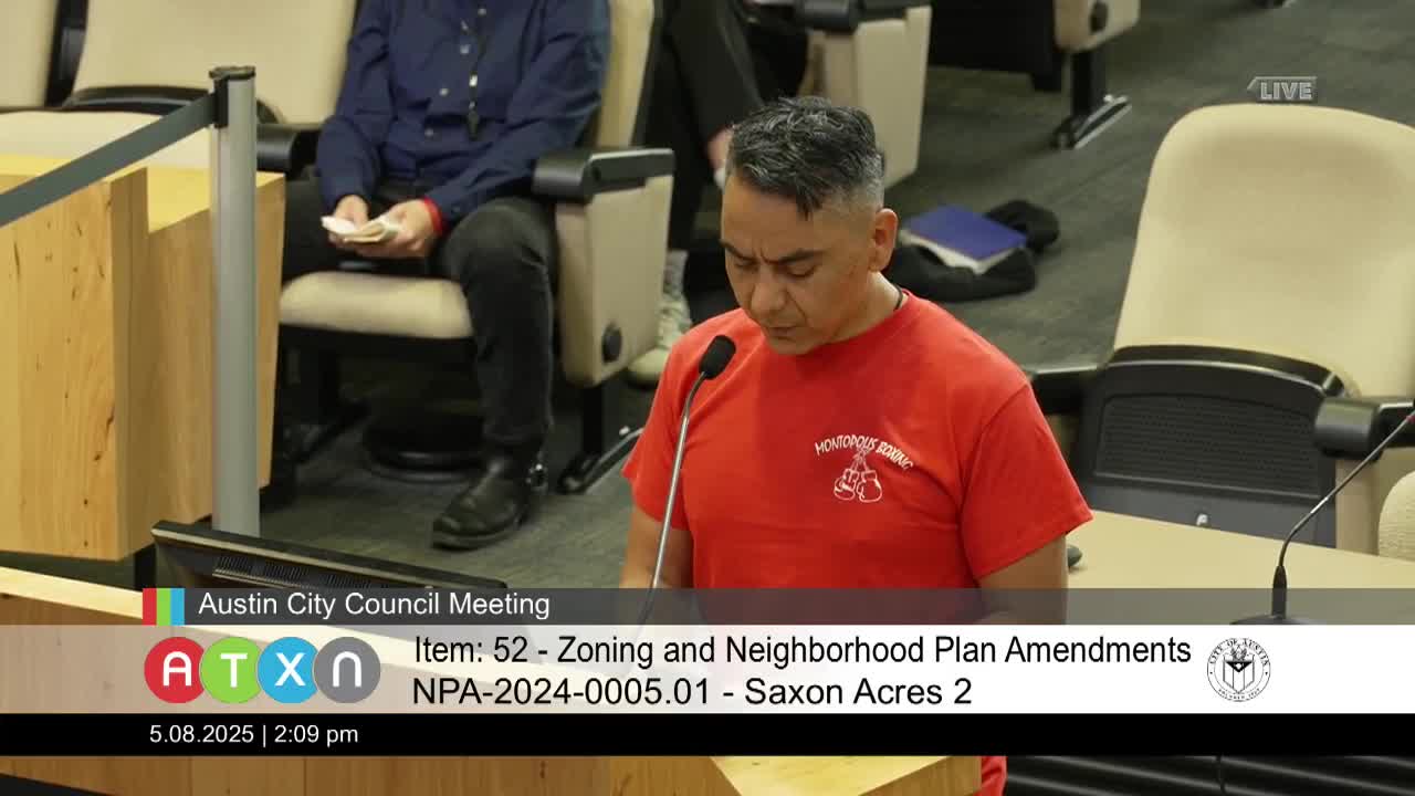 Austin Council Considers Indefinite Postponement of Local Zoning Change Amid Community Concerns