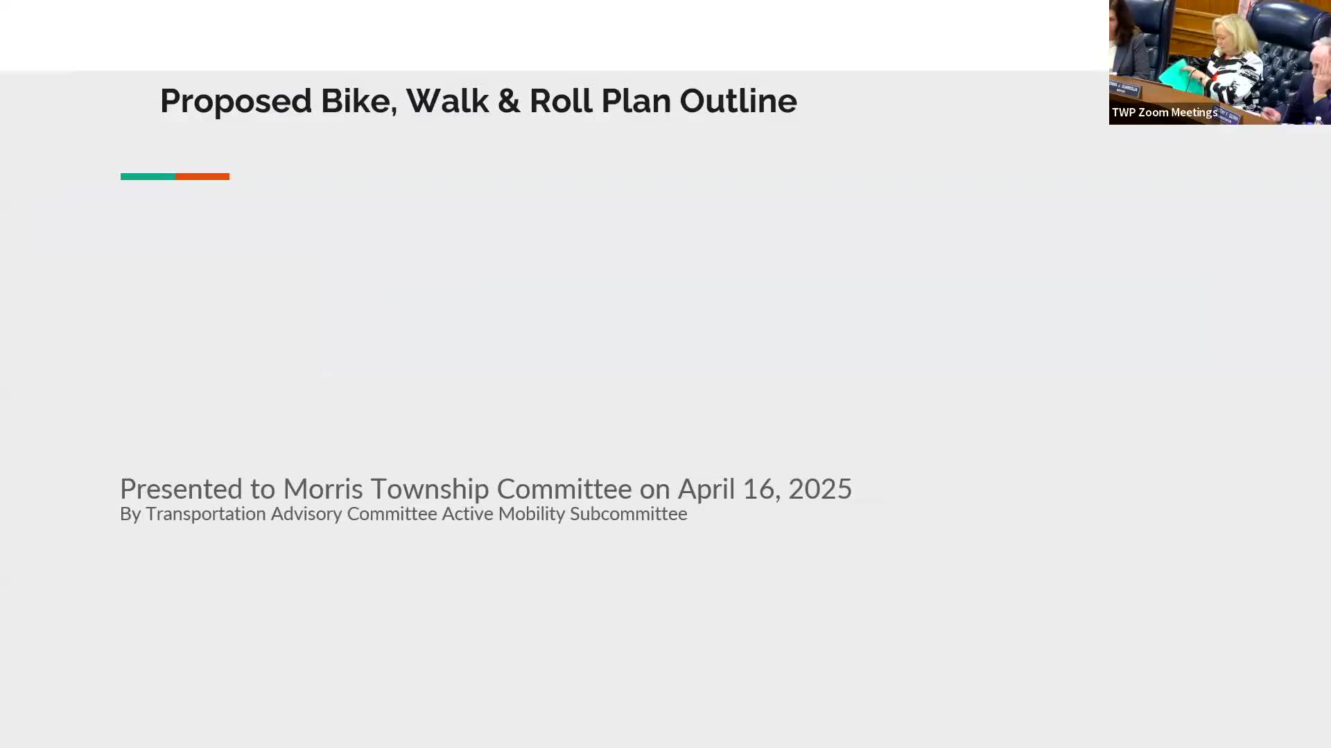 Morris Township committee discusses new bike walk roll plan to reduce traffic