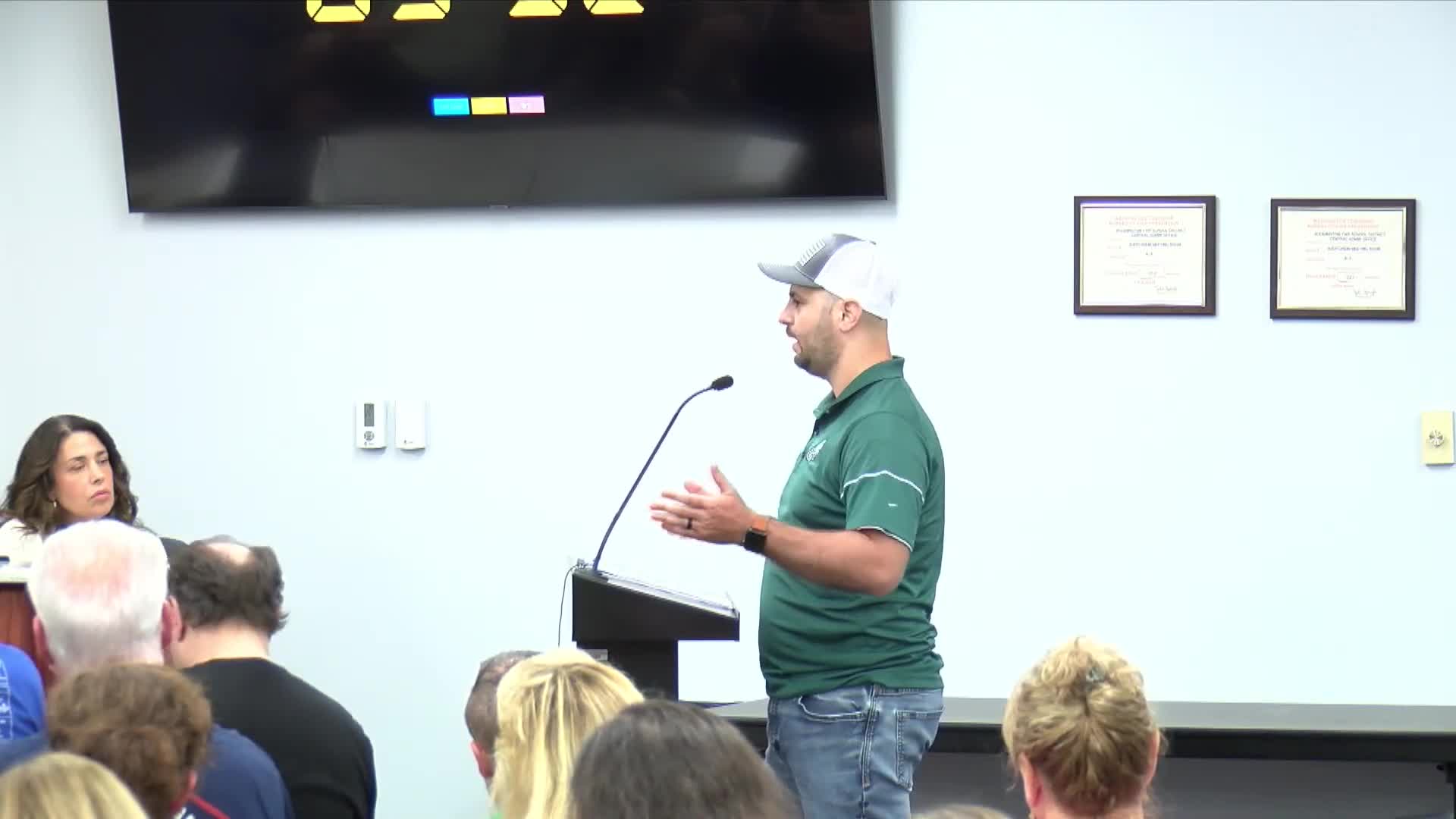 Parents and teachers advocate for school budget changes at Washington Township meeting
