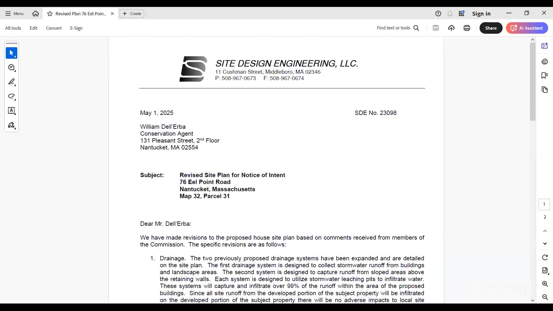 Nantucket Conservation Commission closes hearing, approves amended order for 76 Eel Point Road project