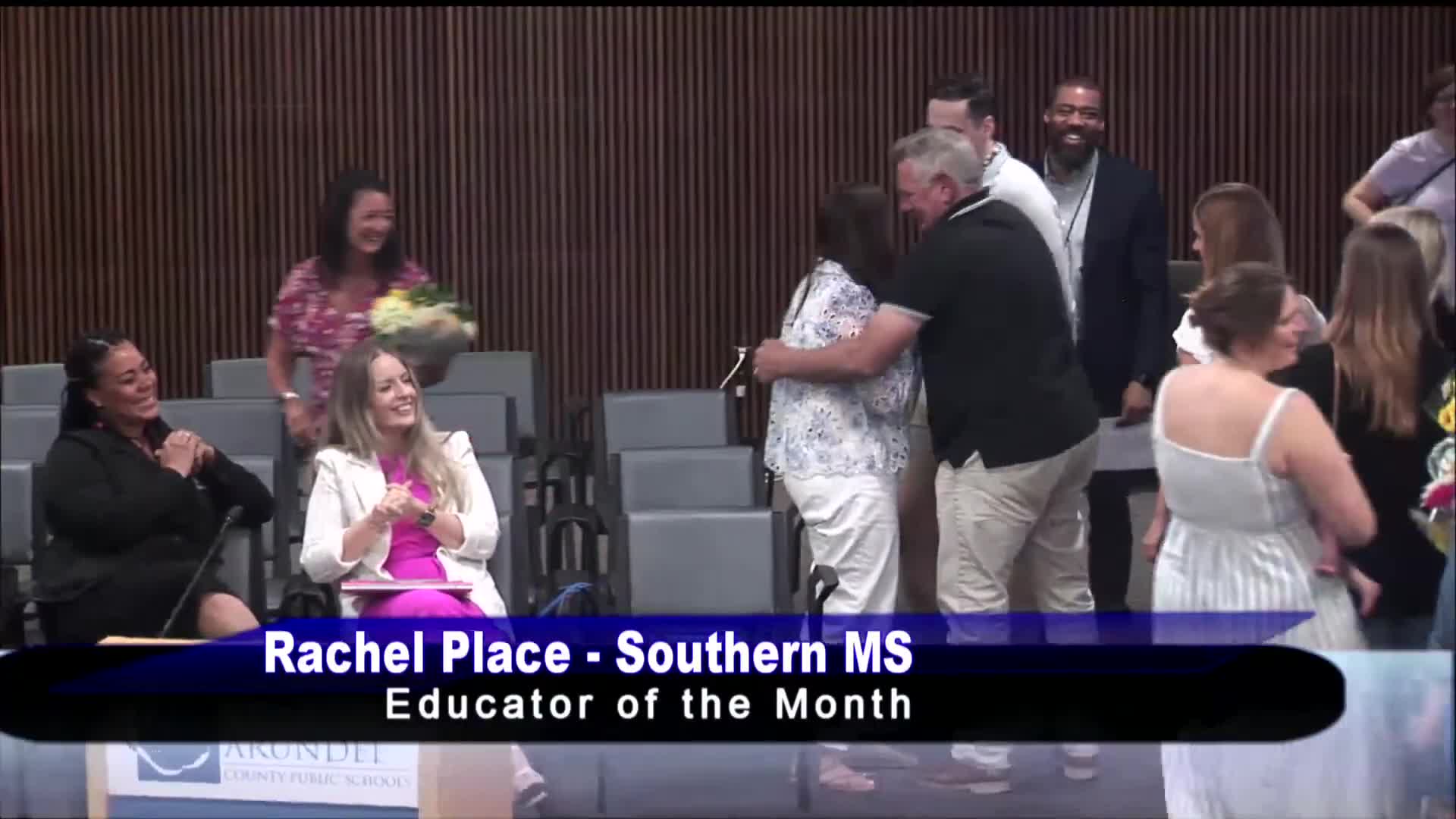 Rachel Place honored as Southern Middle School's Educator of the Month for May 2025