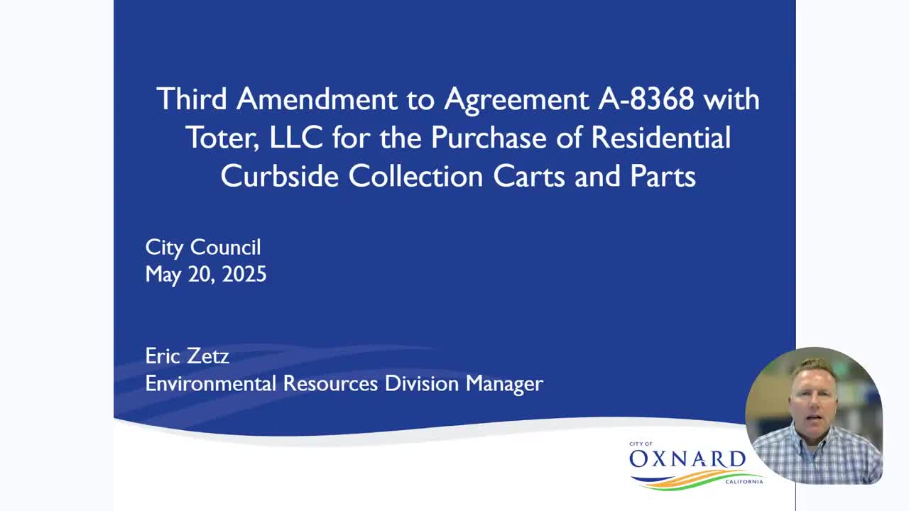 City Council approves $650K amendment for curbside collection carts purchase