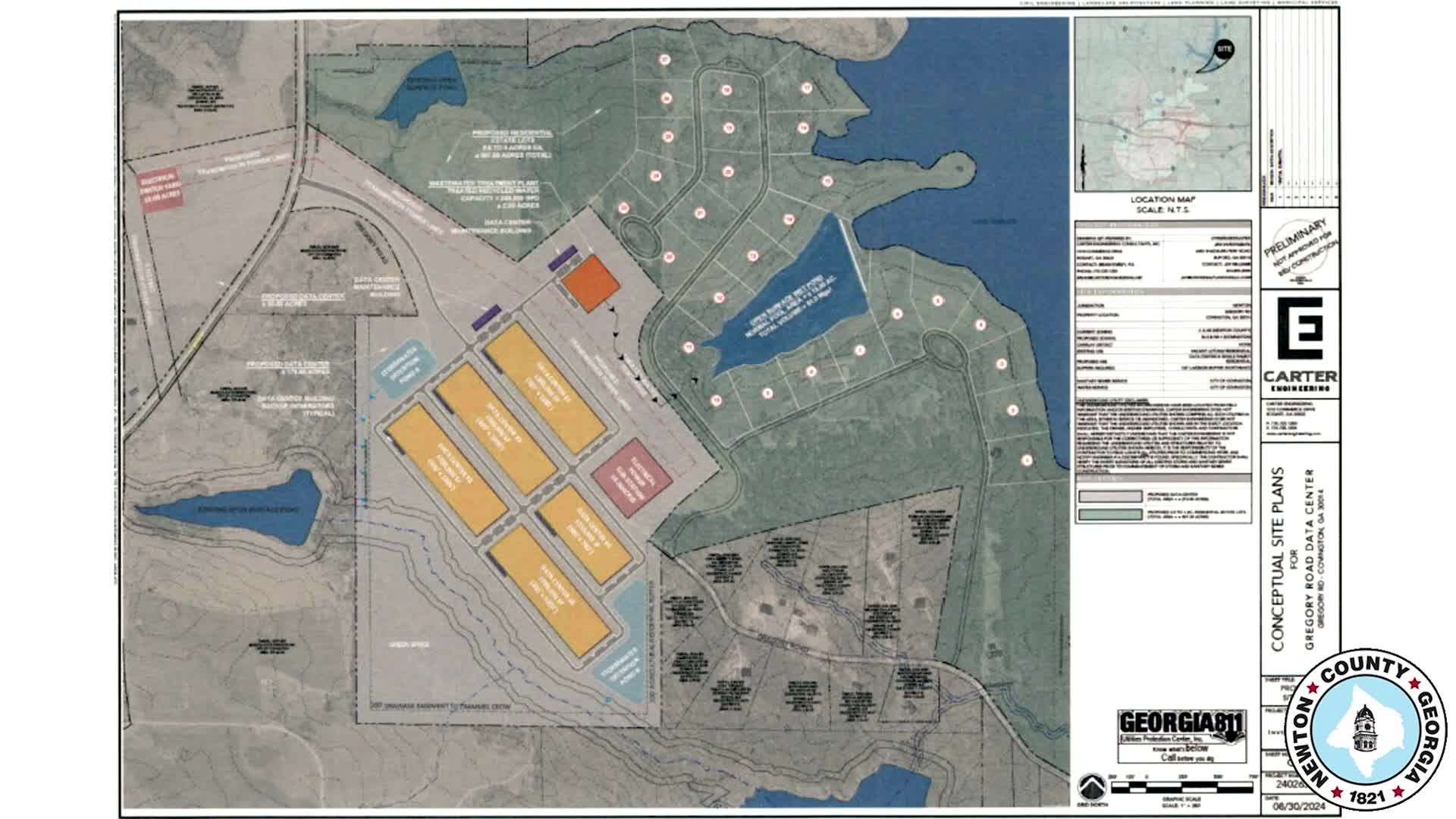 County evaluates impacts of proposed data center development near Lake Varner