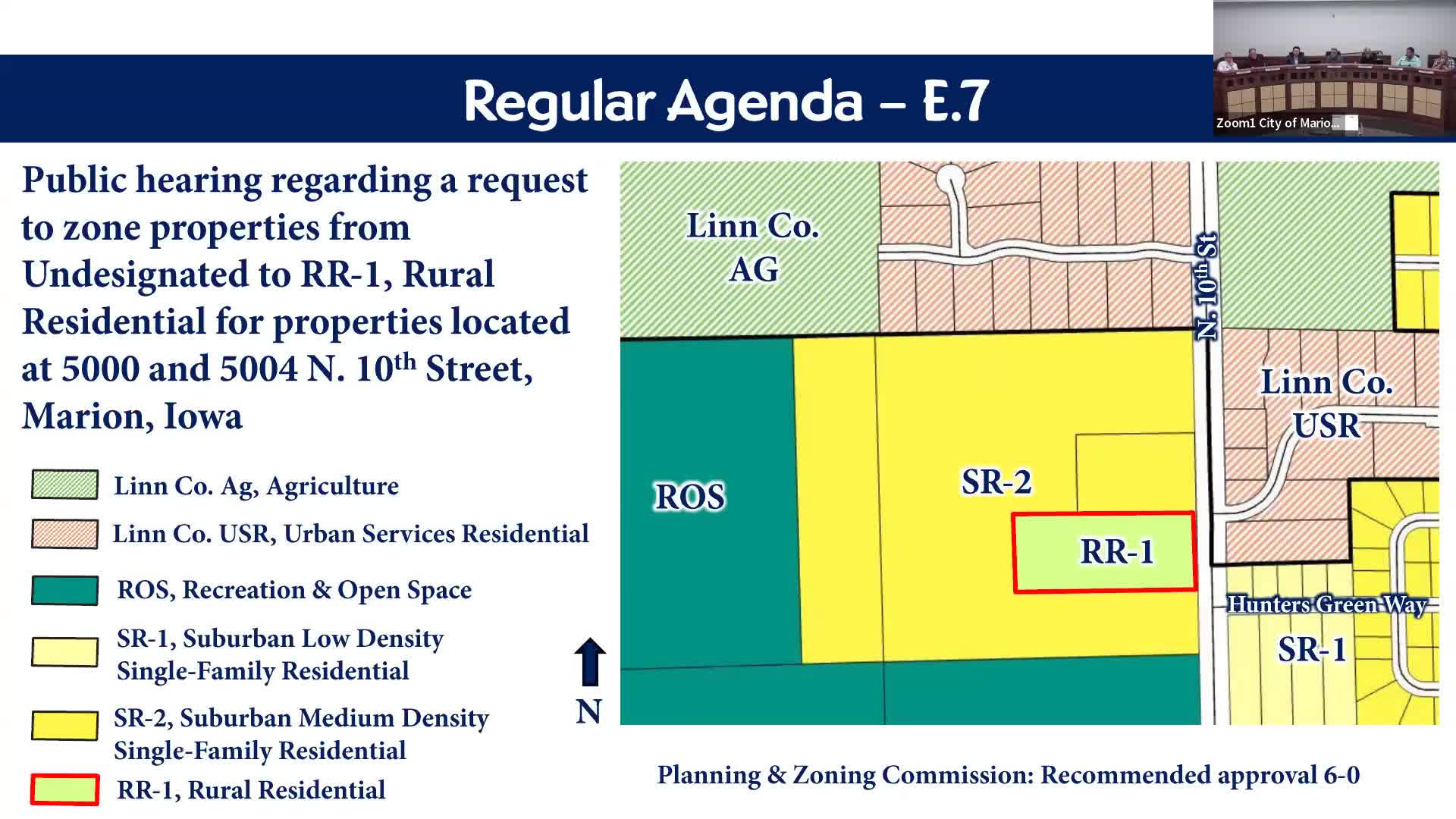 Marion Council approves rezoning of property for rural residential use