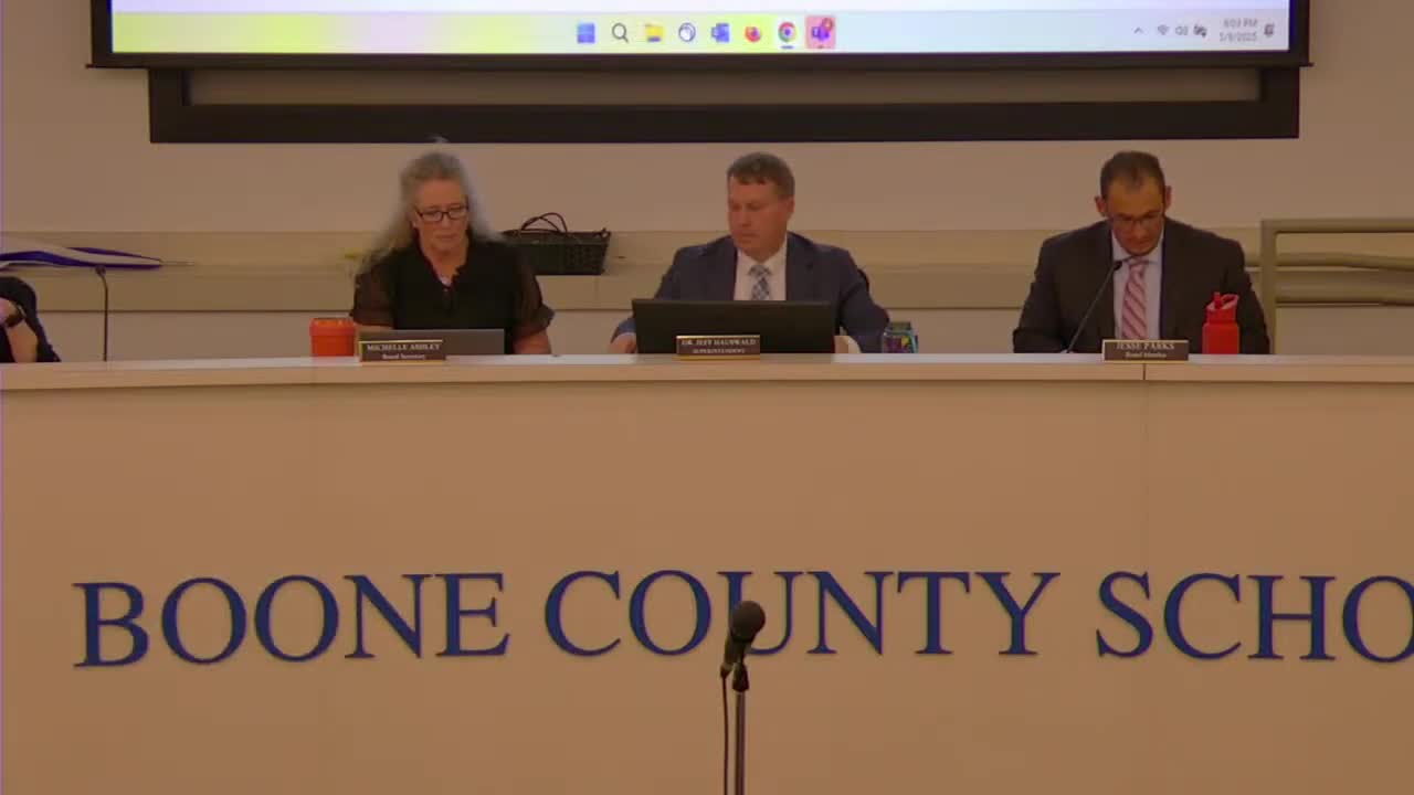 Boone County superintendent outlines 2024–25 progress, proposes budget and staff pay changes; board approves tentative budget and wage chart