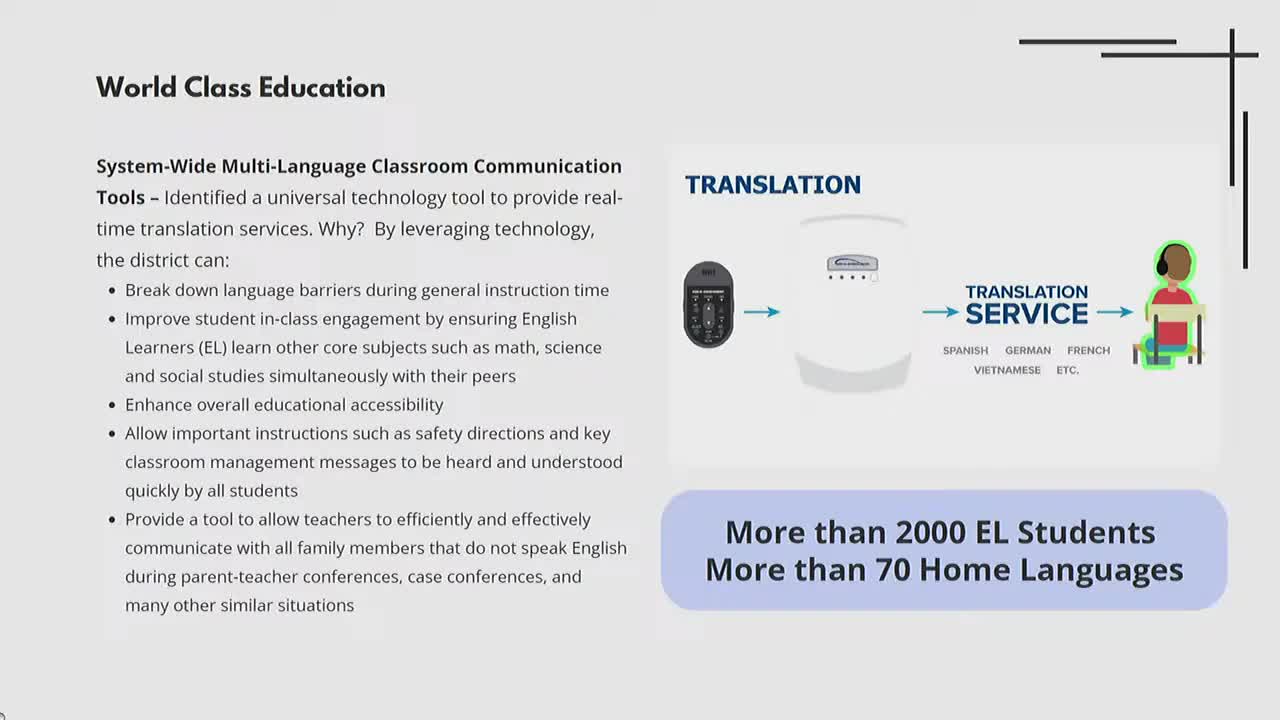 District implements universal translation services in all classrooms by August 15